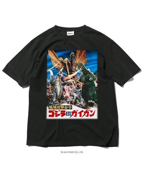 HOMEGAME(ホームゲーム)の「ゴジラ × ホームゲーム【HOMEGAME】半袖Tシャツ 1972 地球攻撃命令 ゴジラ対ガイガン TEE(Tシャツ/カットソー・メンズ・ブラック・XX-LARGE/X-LARGE/LARGE/MEDIUM)」の1枚目の写真