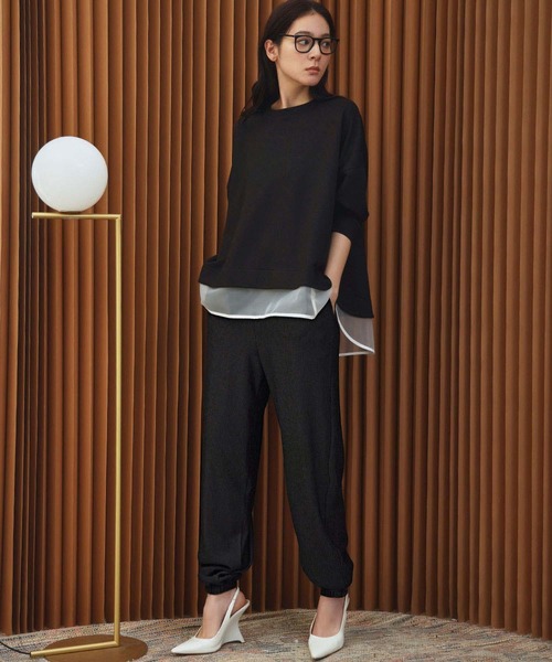 ELFRANK（エルフランク）の「【2026AW】【S～Lサイズ展開】リブイージージョガーパンツ【洗える】《着用動画あり》（その他パンツ・レディース・ネイビー/オフホワイト/ブラック・S/M/L）」の13枚目の写真