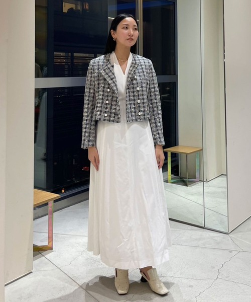 AKIRANAKA(アキラナカ)の「【AKIRANAKA/アキラナカ】Tamara drape sleeve dress WH(ワンピース・レディース・ホワイト・1/2/3)」の17枚目の写真