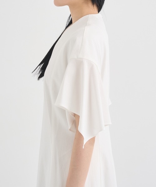 AKIRANAKA(アキラナカ)の「【AKIRANAKA/アキラナカ】Tamara drape sleeve dress WH(ワンピース・レディース・ホワイト・1/2/3)」の16枚目の写真