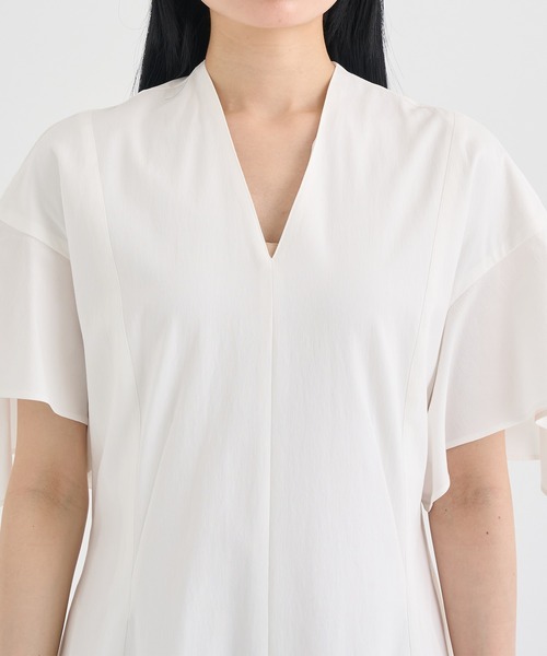 AKIRANAKA(アキラナカ)の「【AKIRANAKA/アキラナカ】Tamara drape sleeve dress WH(ワンピース・レディース・ホワイト・1/2/3)」の11枚目の写真