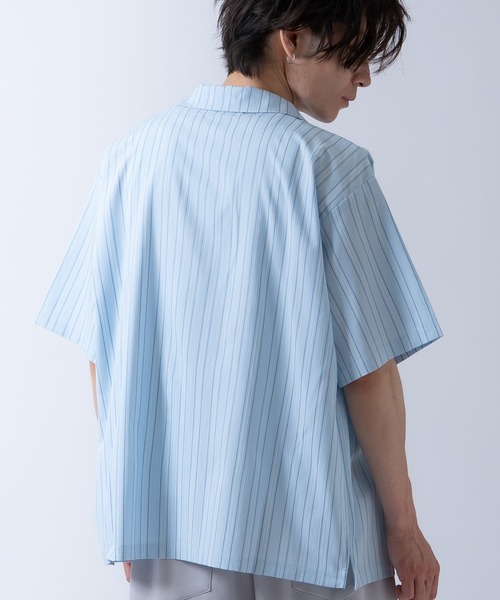 Crownor(クラウノアー)の「ストライプ 半袖シャツ(シャツ/ブラウス・メンズ・チャコール/グリーン/ブルー・MEDIUM/LARGE)」の11枚目の写真