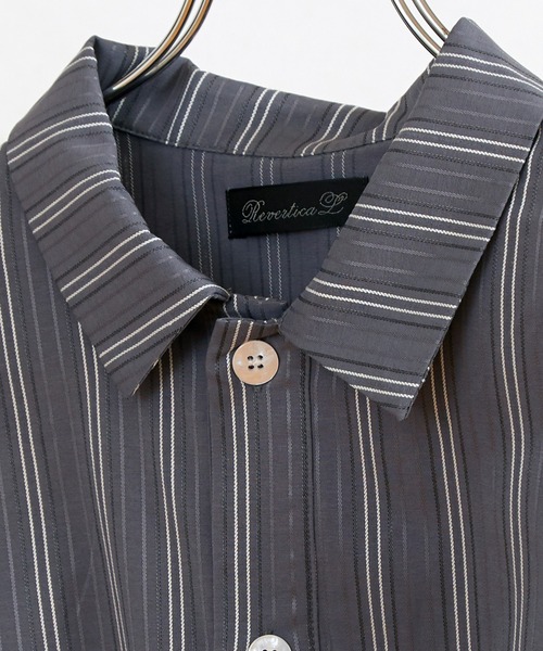 Crownor(クラウノアー)の「ストライプ 半袖シャツ(シャツ/ブラウス・メンズ・チャコール/グリーン/ブルー・MEDIUM/LARGE)」の15枚目の写真