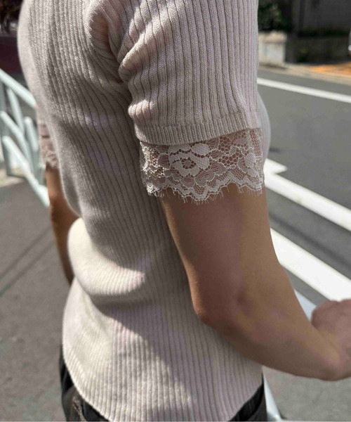 AS KNOW AS plus(アズノゥアズプラス)の「☆アソート襟付き刺繍半袖カーディガン( ブランドロゴプレート付き)(カーディガン/ボレロ・レディース・グレー系/シルバー系/ブラウン/ピンク・FREE)」の19枚目の写真