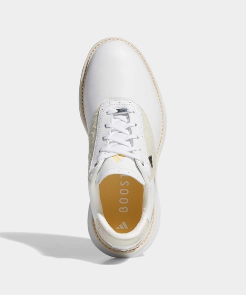 adidas(アディダス)の「MC70 スパイクレス ゴルフ / MC70 SPIKELESS GOLF【adidas Golf/アディダスゴルフ】(スニーカー・レディース・ホワイト×イエロー・22.5cm/23.5cm/24.5cm/25.5cm/23.0cm/24.0cm/25.0cm/26.0cm/22.0cm)」の2枚目の写真