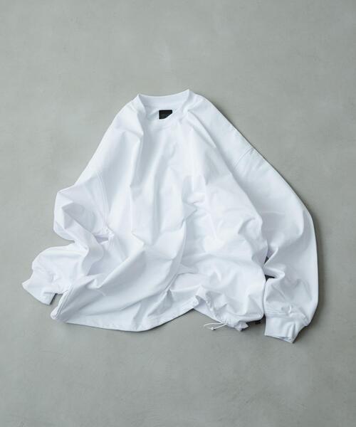 DAIWA PIER39（ダイワピア39）の「DAIWA PIER39　TECH DRAWSTRING TEE L/S（Tシャツ/カットソー・メンズ・ホワイト/ブラック/ネイビー/グレー・SMALL/MEDIUM/LARGE/X-LARGE）」の2枚目の写真