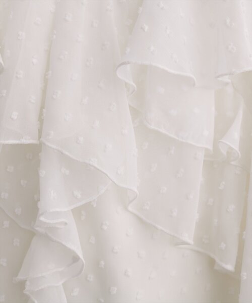 natural couture(ナチュラルクチュール)の「ラッフルフリルドットブラウス(シャツ/ブラウス・レディース・オフホワイト/ボルドー/ブラック/サックスブルー・FREE)」の21枚目の写真
