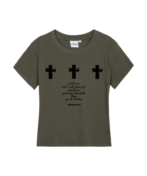 PRIMATE（プライメイト）の「JAYDEN レディース スリムフィット 半袖Tシャツ 6 COLORS（Tシャツ/カットソー・レディース・ブラック/クリーム/チャコール/カーキ/ラベンダー/ホワイト・SMALL/MEDIUM/LARGE）」の5枚目の写真