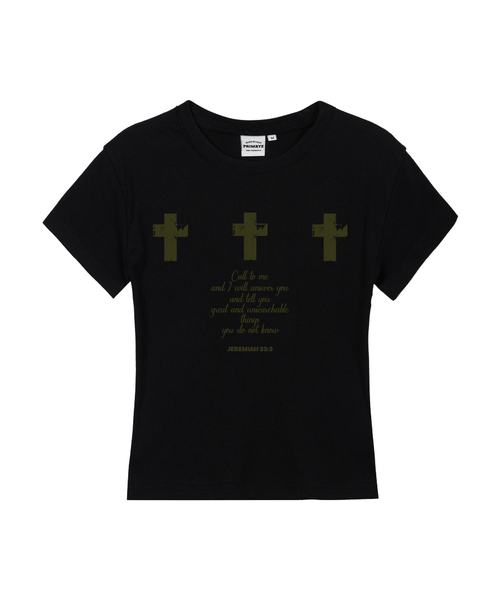 PRIMATE（プライメイト）の「JAYDEN レディース スリムフィット 半袖Tシャツ 6 COLORS（Tシャツ/カットソー・レディース・ブラック/クリーム/チャコール/カーキ/ラベンダー/ホワイト・SMALL/MEDIUM/LARGE）」の2枚目の写真