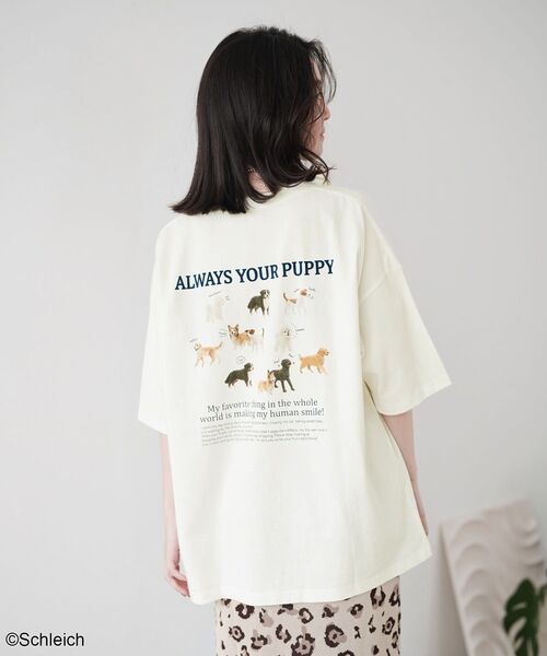 Green Parks(グリーンパークス)の「シュライヒコラボロゴTシャツ(Tシャツ/カットソー・レディース・チャコールグレー/ブラウン/オフホワイト・FREE)」の7枚目の写真