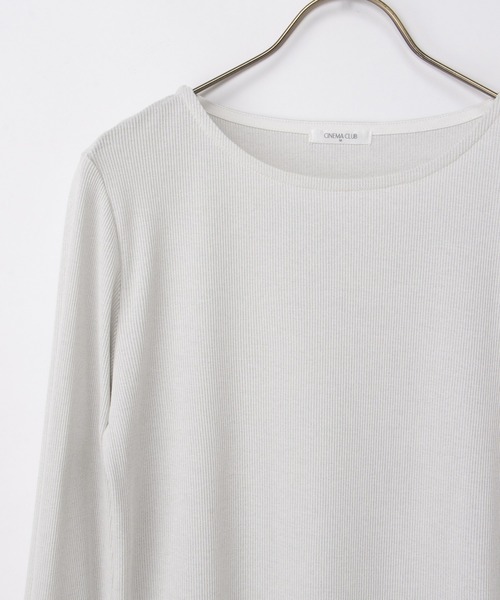 Honeys（ハニーズ）の「メロー使いＴシャツ（Tシャツ/カットソー・レディース・スミクロ/ピンク/オフホワイト/グレイッシュベージュ/ブラック・L/LL/M/S）」の6枚目の写真