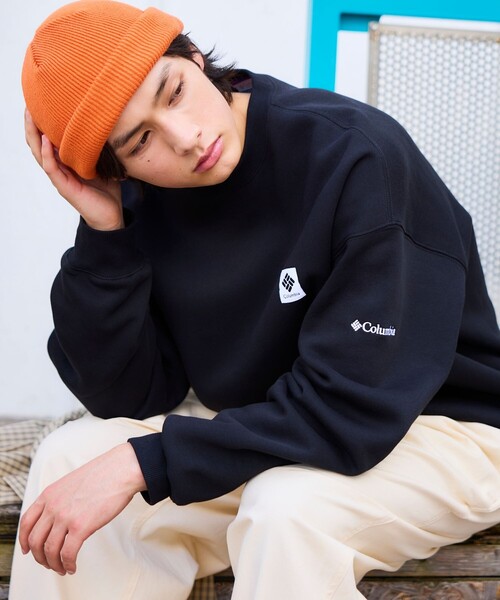 Columbia(コロンビア)の「限定展開 Columbia×FREAK'S STORE コロンビア 別注 インペリアルパーク ワンポイントロゴ クルーネックスウェット(スウェット・メンズ・ベージュ/チャコールグレー/ブラック/ネイビー/グレー・SMALL/X-LARGE/LARGE/MEDIUM)」の1枚目の写真