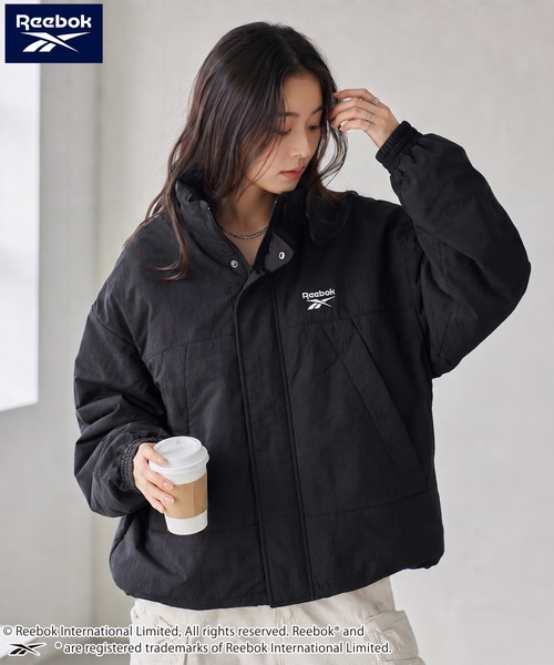 Reebok(リーボック)の「Reebok リーボック レディースモンスターブルゾン 裾ドローコード 刺繍ロゴ(ブルゾン・レディース・ライトグレー/ブラック/ダークグレー/インディゴブルー・M/LL/L)」の2枚目の写真