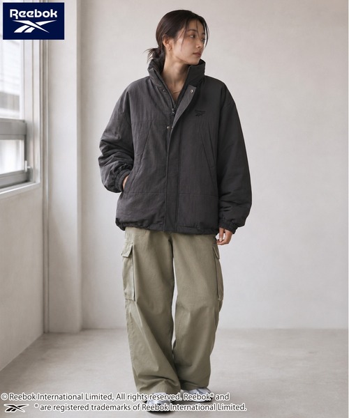 Reebok(リーボック)の「Reebok リーボック レディースモンスターブルゾン 裾ドローコード 刺繍ロゴ(ブルゾン・レディース・ライトグレー/ブラック/ダークグレー/インディゴブルー・M/LL/L)」の10枚目の写真