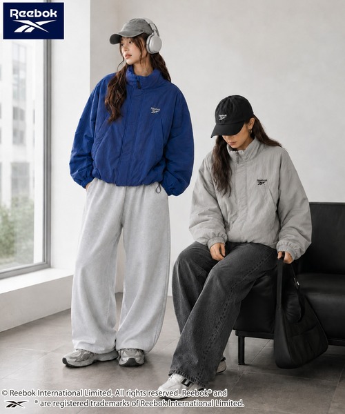 Reebok(リーボック)の「Reebok リーボック レディースモンスターブルゾン 裾ドローコード 刺繍ロゴ(ブルゾン・レディース・ライトグレー/ブラック/ダークグレー/インディゴブルー・M/LL/L)」の14枚目の写真