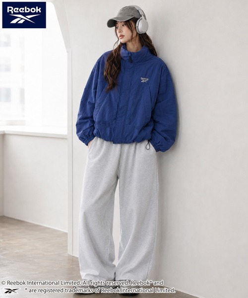 Reebok(リーボック)の「Reebok リーボック レディースモンスターブルゾン 裾ドローコード 刺繍ロゴ(ブルゾン・レディース・ライトグレー/ブラック/ダークグレー/インディゴブルー・M/LL/L)」の12枚目の写真