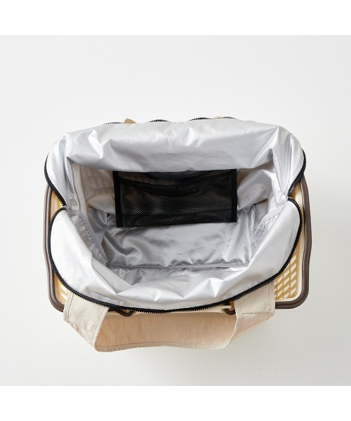 Belle Maison(ベルメゾン)の「ポケッタブル!レジかご1個分の保冷お買い物バッグ(トートバッグ・レディース・ブルーグレー/チャコール/アイボリー・-)」の9枚目の写真