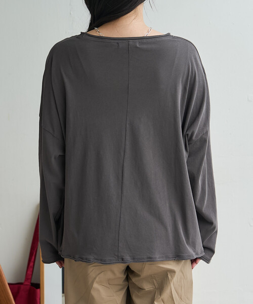 FREAK'S STORE(フリークスストア)の「シアーロンT/シアーカットソー(Tシャツ/カットソー・レディース・ブラウン系その他/オフホワイト/グレー/チャコールグレー・フリ-)」の12枚目の写真