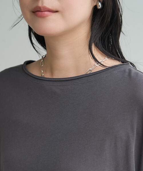 FREAK'S STORE(フリークスストア)の「シアーロンT/シアーカットソー(Tシャツ/カットソー・レディース・ブラウン系その他/オフホワイト/グレー/チャコールグレー・フリ-)」の13枚目の写真