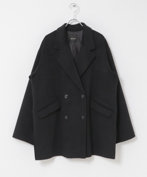 URBAN RESEARCH ROSSO WOMEN(アーバンリサーチ ロッソ)の「カシミヤビーバージャケットコート(チェスターコート・レディース・ブラック/キャメル・FREE)」の18枚目の写真