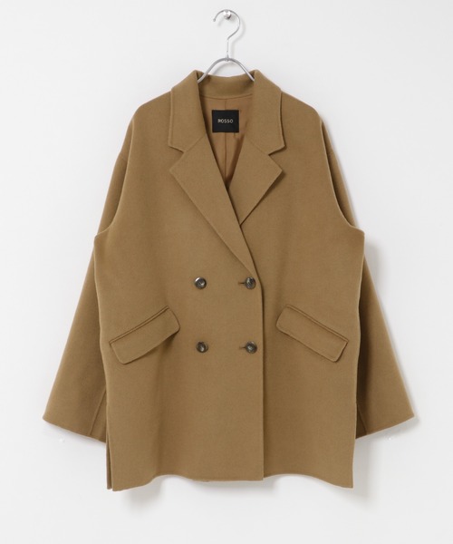 URBAN RESEARCH ROSSO WOMEN(アーバンリサーチ ロッソ)の「カシミヤビーバージャケットコート(チェスターコート・レディース・ブラック/キャメル・FREE)」の22枚目の写真