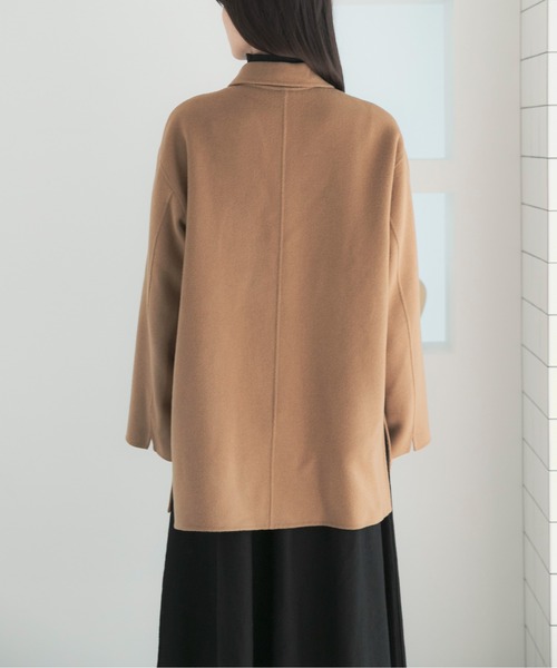 URBAN RESEARCH ROSSO WOMEN(アーバンリサーチ ロッソ)の「カシミヤビーバージャケットコート(チェスターコート・レディース・ブラック/キャメル・FREE)」の15枚目の写真
