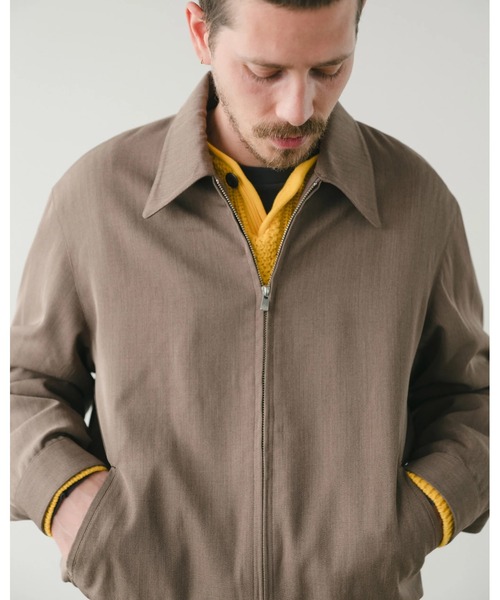 SimplyComplicated(シンプリーコンプリケイテッド)の「EVERYDAY VIRGIN WOOL SHIRT JACKET(ブルゾン・メンズ・チャコールグレー/ライトブラウン・1/2)」の2枚目の写真