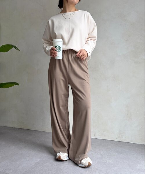 Jena espace merveilleux（ジェナ　エスパスメルヴェイユ）の「起毛チュニックカットソー（Tシャツ/カットソー・レディース・アイボリー/ライトグレー・FREE）」の3枚目の写真