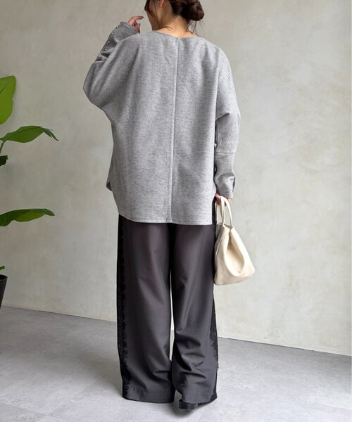 Jena espace merveilleux（ジェナ　エスパスメルヴェイユ）の「起毛チュニックカットソー（Tシャツ/カットソー・レディース・アイボリー/ライトグレー・FREE）」の11枚目の写真