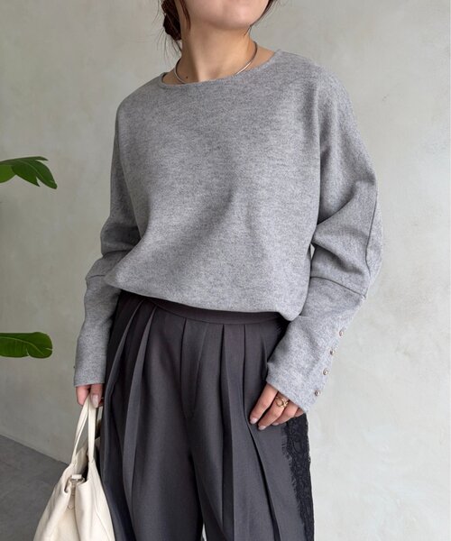 Jena espace merveilleux（ジェナ　エスパスメルヴェイユ）の「起毛チュニックカットソー（Tシャツ/カットソー・レディース・アイボリー/ライトグレー・FREE）」の12枚目の写真
