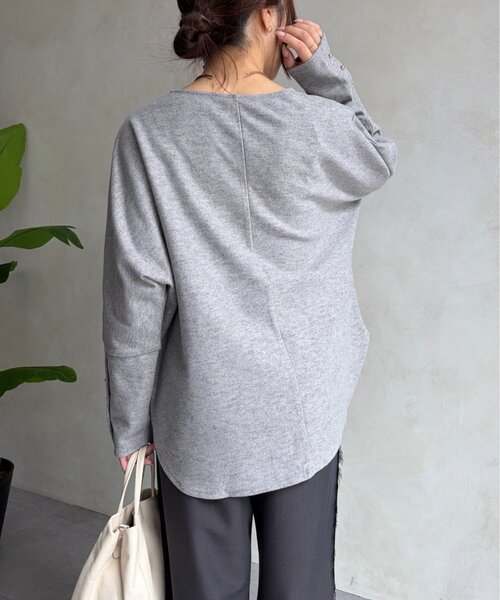 Jena espace merveilleux（ジェナ　エスパスメルヴェイユ）の「起毛チュニックカットソー（Tシャツ/カットソー・レディース・アイボリー/ライトグレー・FREE）」の14枚目の写真