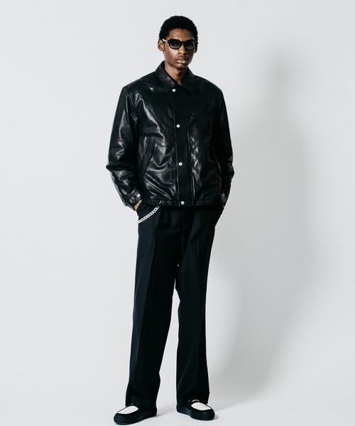 CRIMIE(クライミー)の「SHEEP LEATHER FIELD JACKET WITH STORM FLAP(ブルゾン・メンズ・ブラック・XXL/XL/L/M/S)」の2枚目の写真