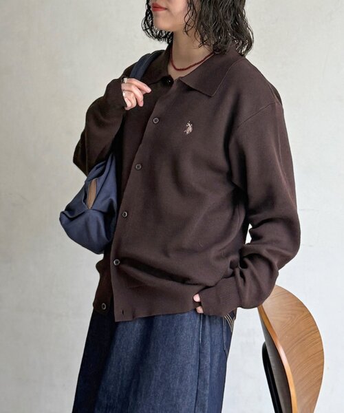 U.S. POLO ASSN.（ユーエスポロアッスン）の「ニットシャツ（カーディガン/ボレロ・メンズ・グレー/ネイビー/ブラウン・LARGE/MEDIUM）」の12枚目の写真