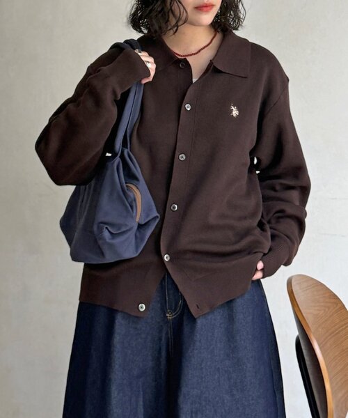 U.S. POLO ASSN.（ユーエスポロアッスン）の「ニットシャツ（カーディガン/ボレロ・メンズ・グレー/ネイビー/ブラウン・LARGE/MEDIUM）」の15枚目の写真