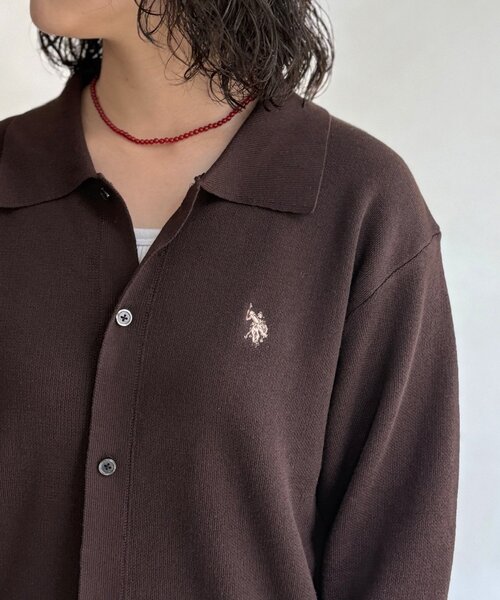 U.S. POLO ASSN.（ユーエスポロアッスン）の「ニットシャツ（カーディガン/ボレロ・メンズ・グレー/ネイビー/ブラウン・LARGE/MEDIUM）」の17枚目の写真