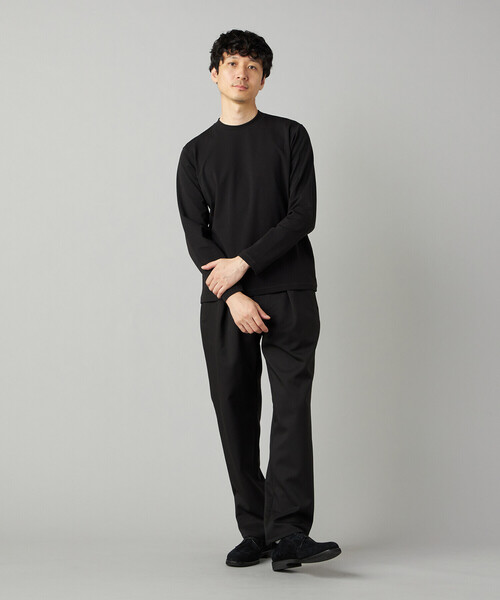 COMME CA MEN(コムサメン)の「【吸水速乾】ジャケットネック ロングスリーブ Tシャツ(Tシャツ/カットソー・メンズ・ホワイト/チャコール/ブラック・L/M)」の6枚目の写真