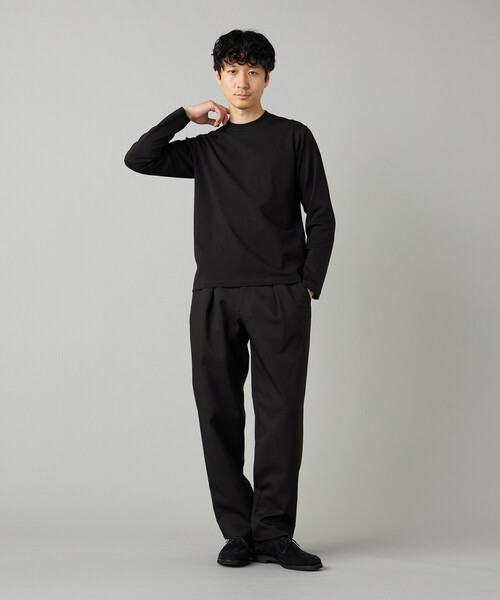 COMME CA MEN(コムサメン)の「【吸水速乾】ジャケットネック ロングスリーブ Tシャツ(Tシャツ/カットソー・メンズ・ホワイト/チャコール/ブラック・L/M)」の7枚目の写真