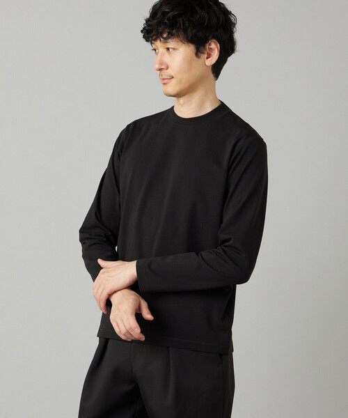 COMME CA MEN(コムサメン)の「【吸水速乾】ジャケットネック ロングスリーブ Tシャツ(Tシャツ/カットソー・メンズ・ホワイト/チャコール/ブラック・L/M)」の8枚目の写真
