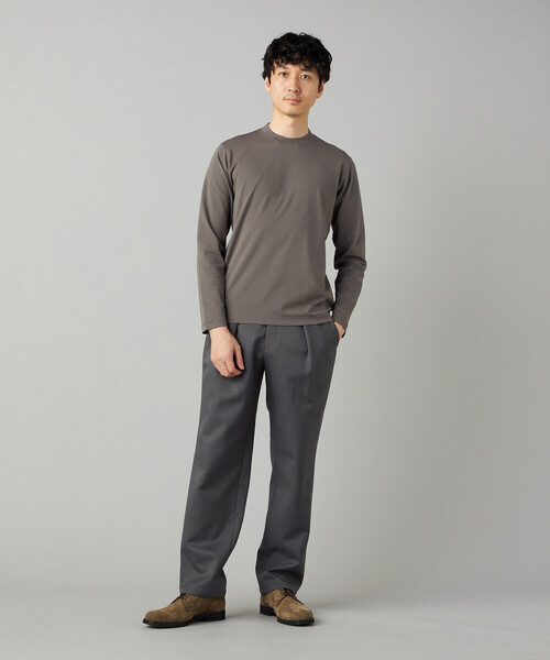 COMME CA MEN(コムサメン)の「【吸水速乾】ジャケットネック ロングスリーブ Tシャツ(Tシャツ/カットソー・メンズ・ホワイト/チャコール/ブラック・L/M)」の10枚目の写真