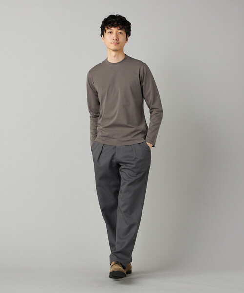 COMME CA MEN(コムサメン)の「【吸水速乾】ジャケットネック ロングスリーブ Tシャツ(Tシャツ/カットソー・メンズ・ホワイト/チャコール/ブラック・L/M)」の11枚目の写真
