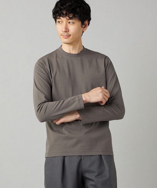 COMME CA MEN(コムサメン)の「【吸水速乾】ジャケットネック ロングスリーブ Tシャツ(Tシャツ/カットソー・メンズ・ホワイト/チャコール/ブラック・L/M)」の12枚目の写真