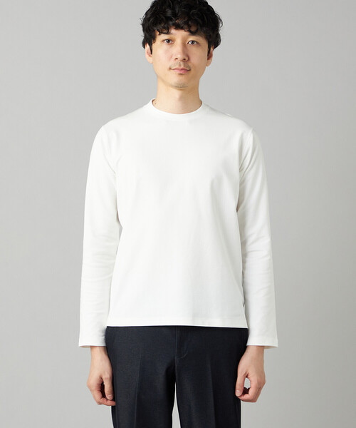 COMME CA MEN(コムサメン)の「【吸水速乾】ジャケットネック ロングスリーブ Tシャツ(Tシャツ/カットソー・メンズ・ホワイト/チャコール/ブラック・L/M)」の13枚目の写真