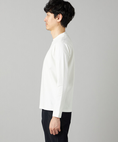 COMME CA MEN(コムサメン)の「【吸水速乾】ジャケットネック ロングスリーブ Tシャツ(Tシャツ/カットソー・メンズ・ホワイト/チャコール/ブラック・L/M)」の14枚目の写真