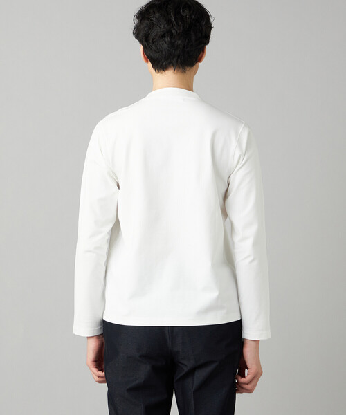 COMME CA MEN(コムサメン)の「【吸水速乾】ジャケットネック ロングスリーブ Tシャツ(Tシャツ/カットソー・メンズ・ホワイト/チャコール/ブラック・L/M)」の15枚目の写真
