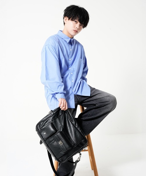 DEVICE(デバイス)の「【DEVICE × みかみコラボ】KANTAN 2way Large Tote Bag & Shoulder Bag / KANTAN ビッグトート 2wayショルダーバッグ(トートバッグ・メンズ・ダークベージュ/ブラック・FREE)」の8枚目の写真