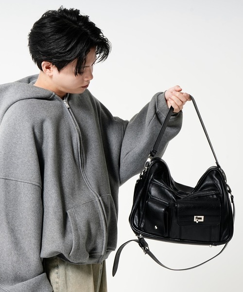 DEVICE(デバイス)の「【DEVICE × みかみコラボ】KANTAN 2way Large Tote Bag & Shoulder Bag / KANTAN ビッグトート 2wayショルダーバッグ(トートバッグ・メンズ・ダークベージュ/ブラック・FREE)」の9枚目の写真