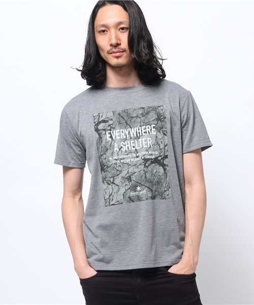 Snow Peak(スノーピーク)の「ロックウォール プリント Tシャツ (ユニセックス)(Tシャツ/カットソー・メンズ・ネイビー/ホワイト/グレー・X-LARGE/MEDIUM/2/1/SMALL/LARGE/XX-LARGE)」の3枚目の写真