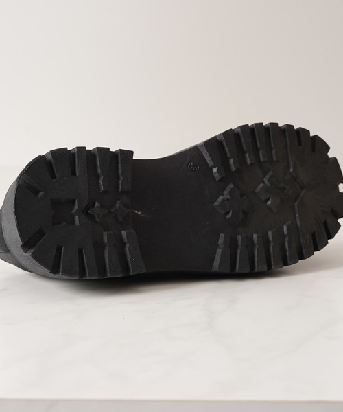 1111clothing（ワンフォークロージング）の「ボリュームソール スプレー ダービーシューズ / 5cm 厚底 レースアップシューズ（ブーツ・メンズ・ブラック/ホワイト/キャメル・42/43/41/44）」の17枚目の写真