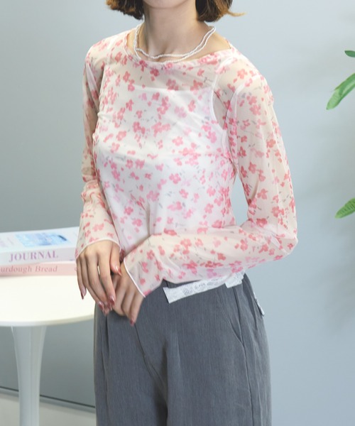 mul.(ムル)の「【TUNE】花柄ピンクトップス(Tシャツ/カットソー・レディース・ピンク・FREE)」の3枚目の写真