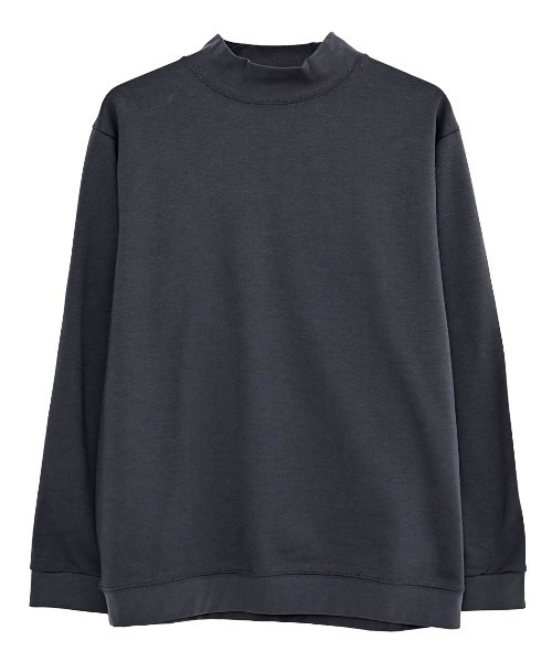 SILVER BULLET（シルバーバレット）の「『URBAN SQUARE/アーバンスクエア』CVCスムース裏起毛モックネックTシャツ（Tシャツ/カットソー・メンズ・チャコール/グレー系1/オフホワイト/ブラック・L/M/LL）」の7枚目の写真